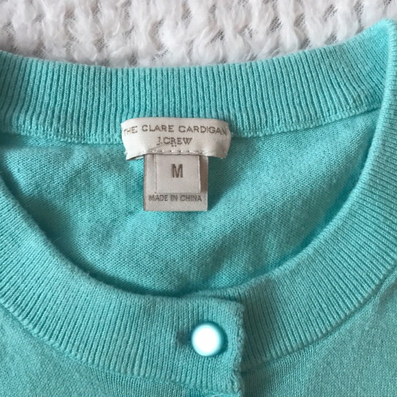 J. Crew | Clare Cardigan Sweater Sunwashed Aqua - Picture 5 of 6